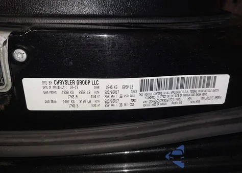 2014 Dodge Grand Caravan Sxt z USA, uszkodzony, nr VIN 2C4RDGCG7ER167773